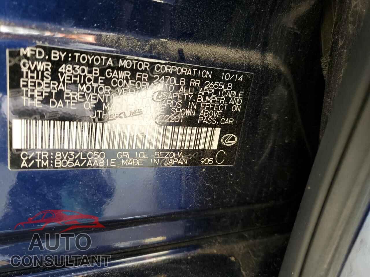 LEXUS GS350 2015 - JTHBE1BL6FA002201