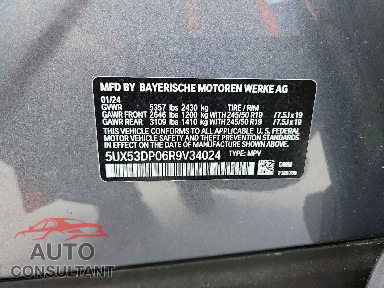 BMW X3 2024 - 5UX53DP06R9V34024
