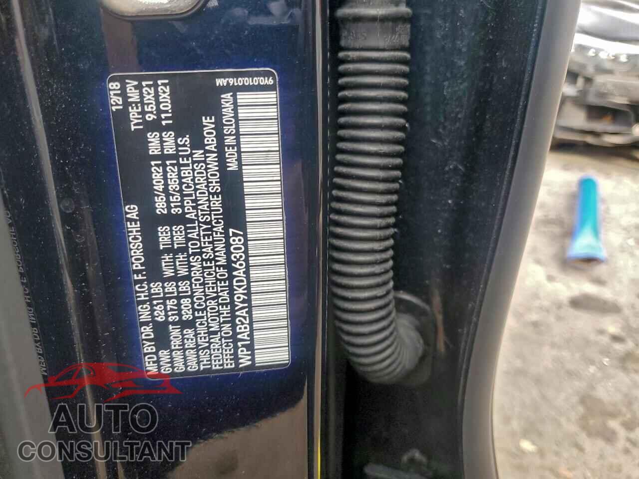 PORSCHE CAYENNE 2019 - WP1AB2AY9KDA63087