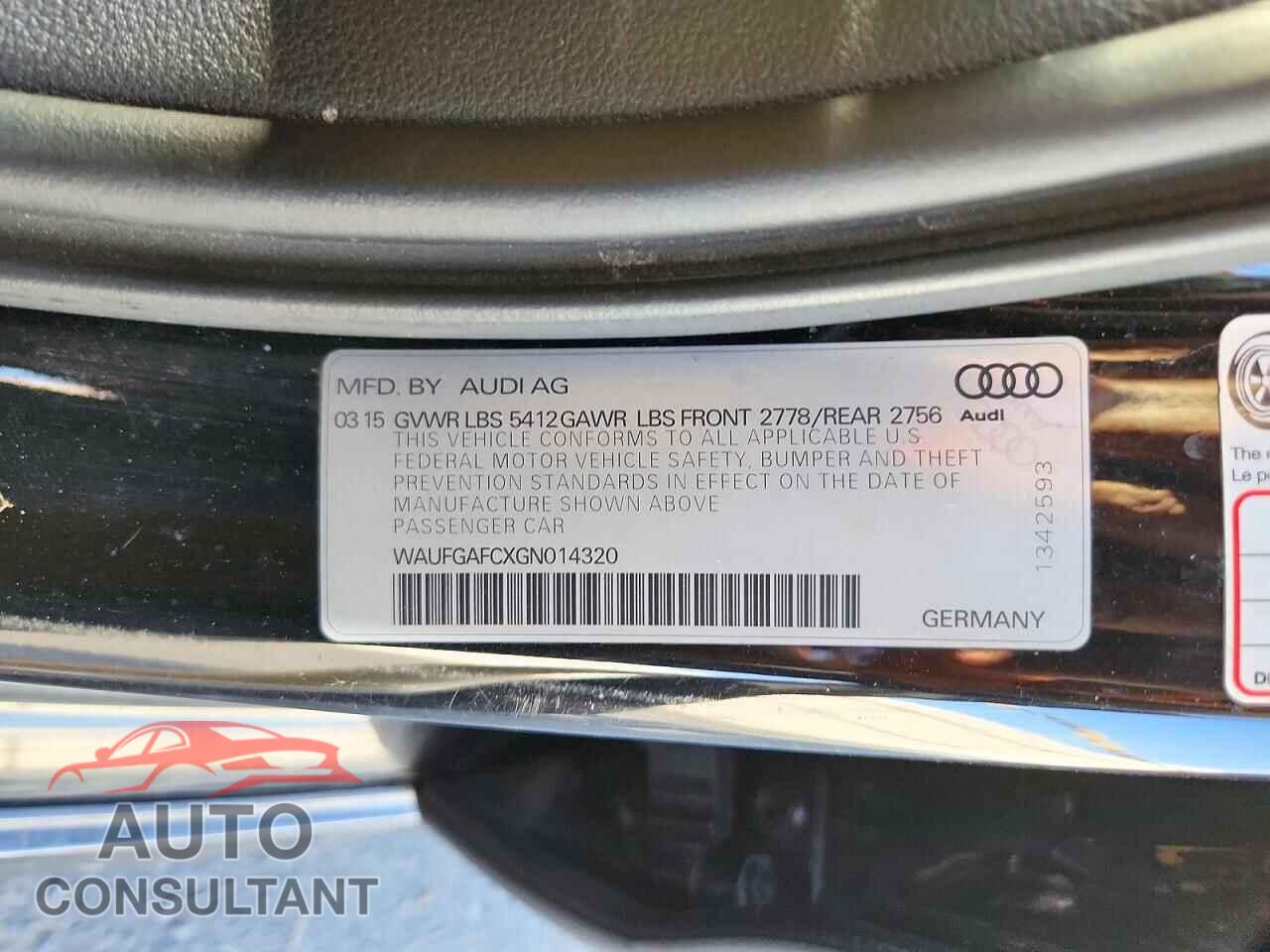 AUDI A6 2016 - WAUFGAFCXGN014320
