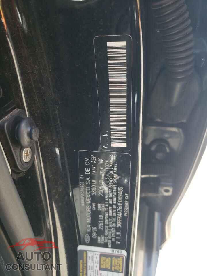 KIA FORTE 2017 - 3KPFK4A76HE049486