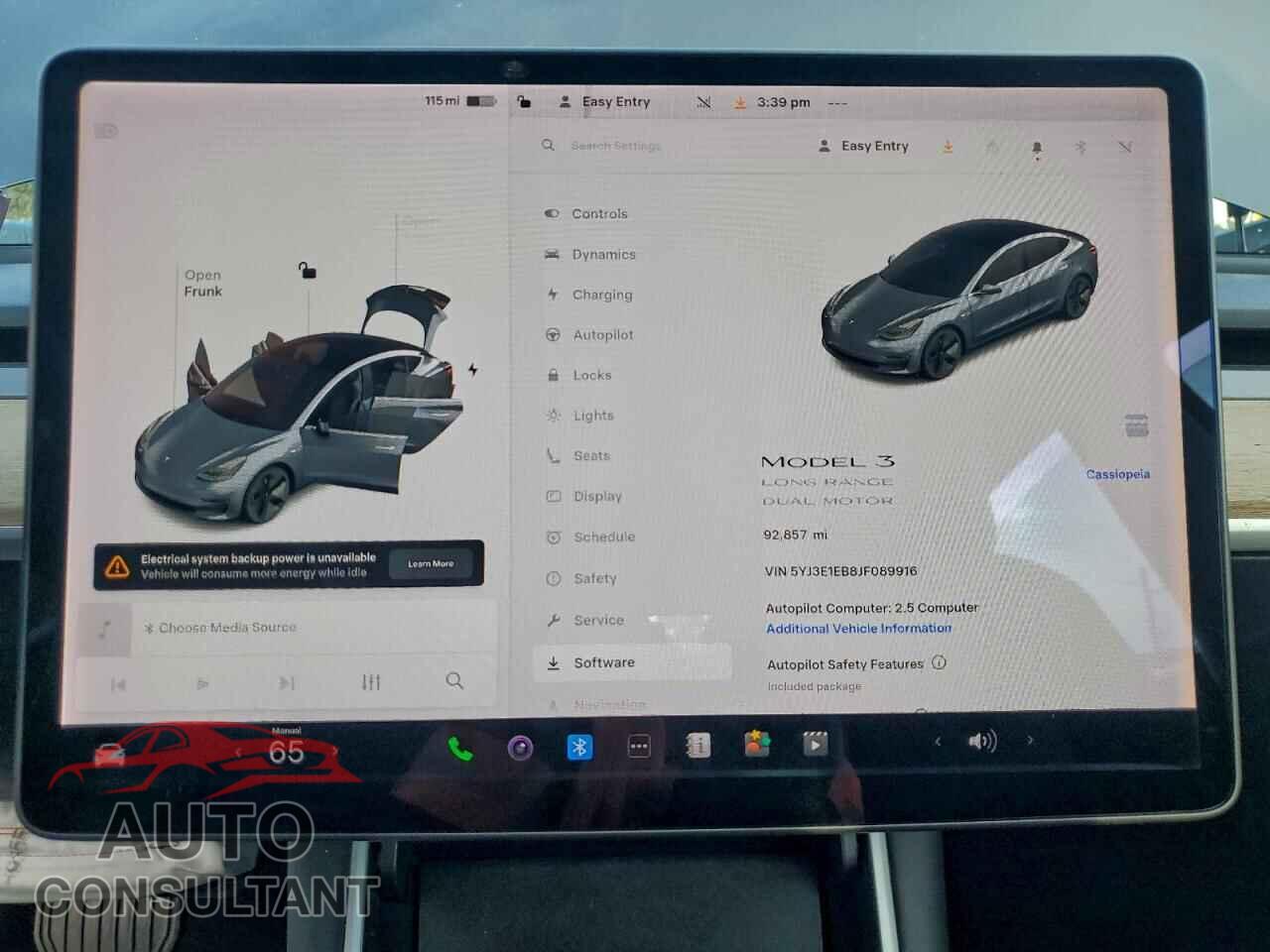 TESLA MODEL 3 2018 - 5YJ3E1EB8JF089916