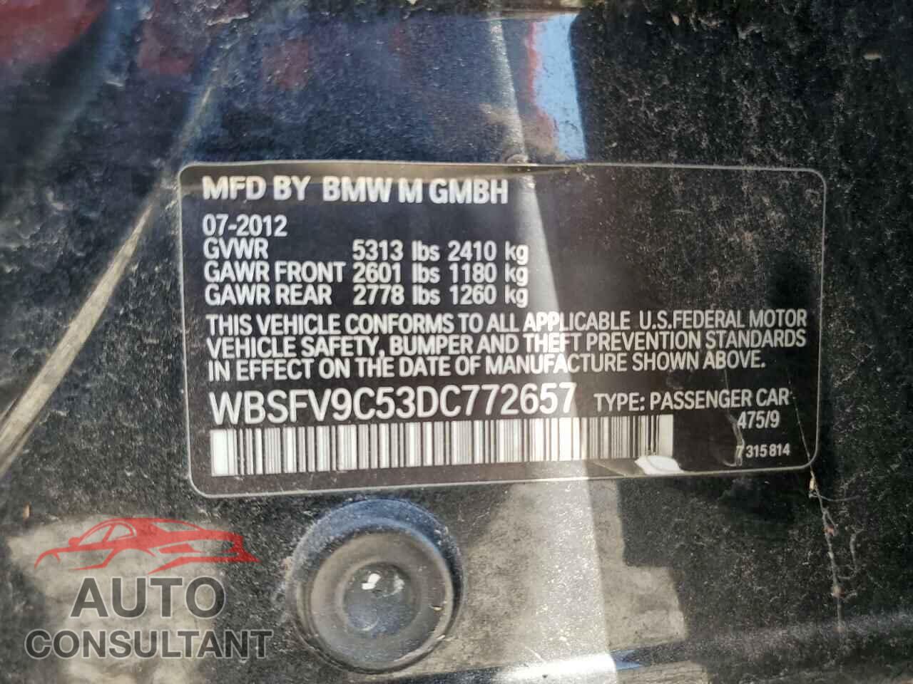 BMW M5 2013 - WBSFV9C53DC772657