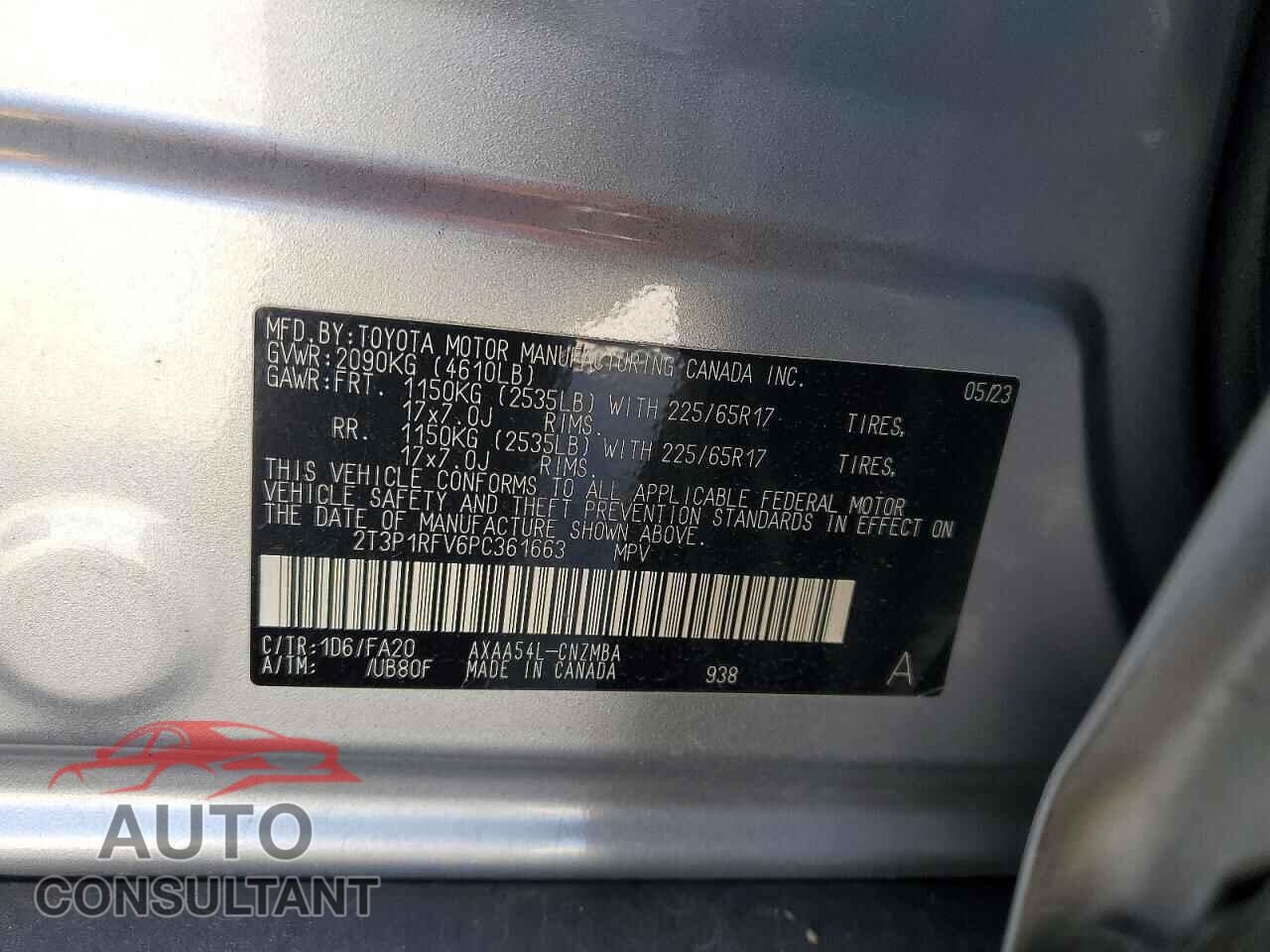 TOYOTA RAV4 2023 - 2T3P1RFV6PC361663