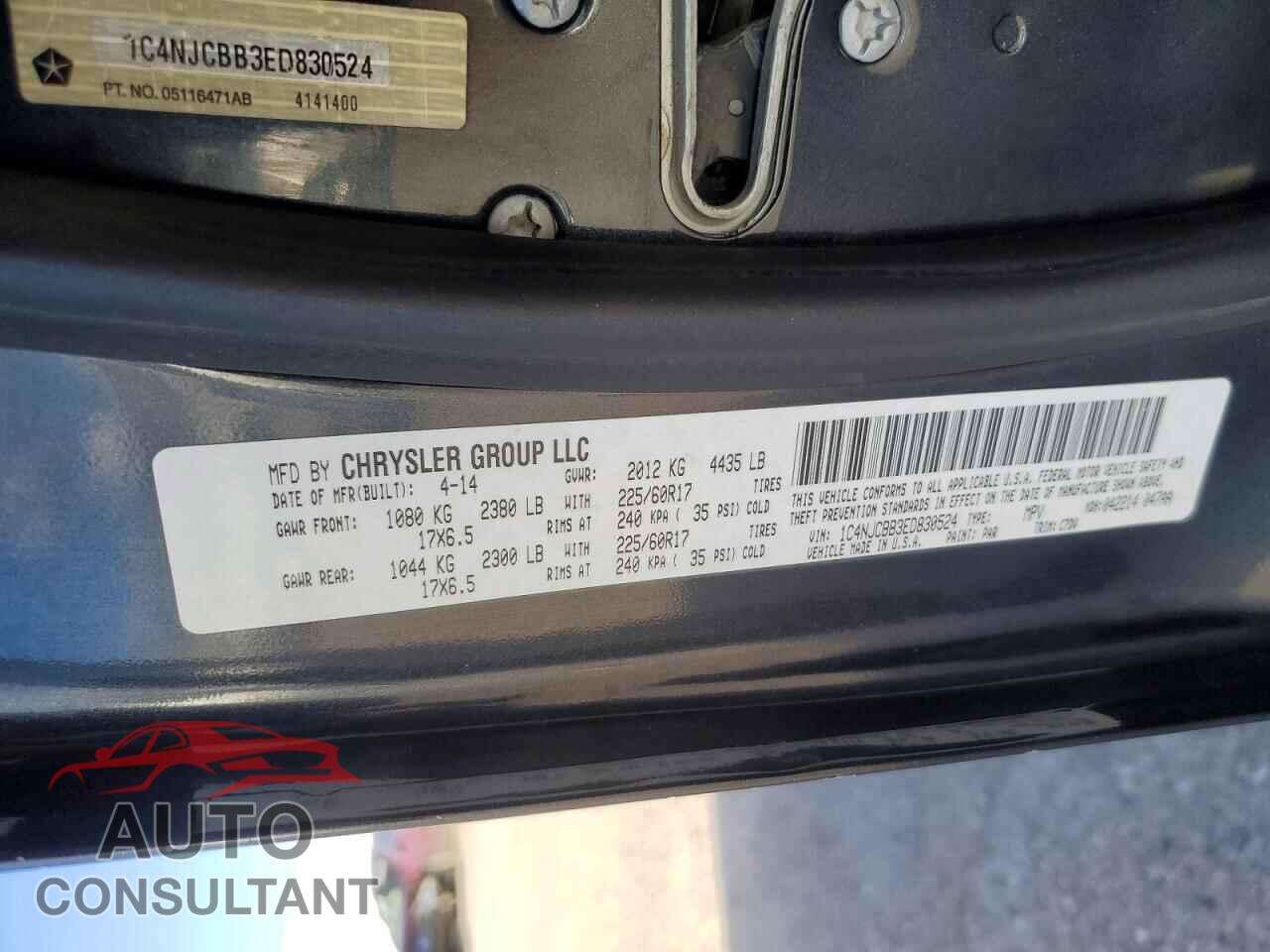 JEEP COMPASS 2014 - 1C4NJCBB3ED830524