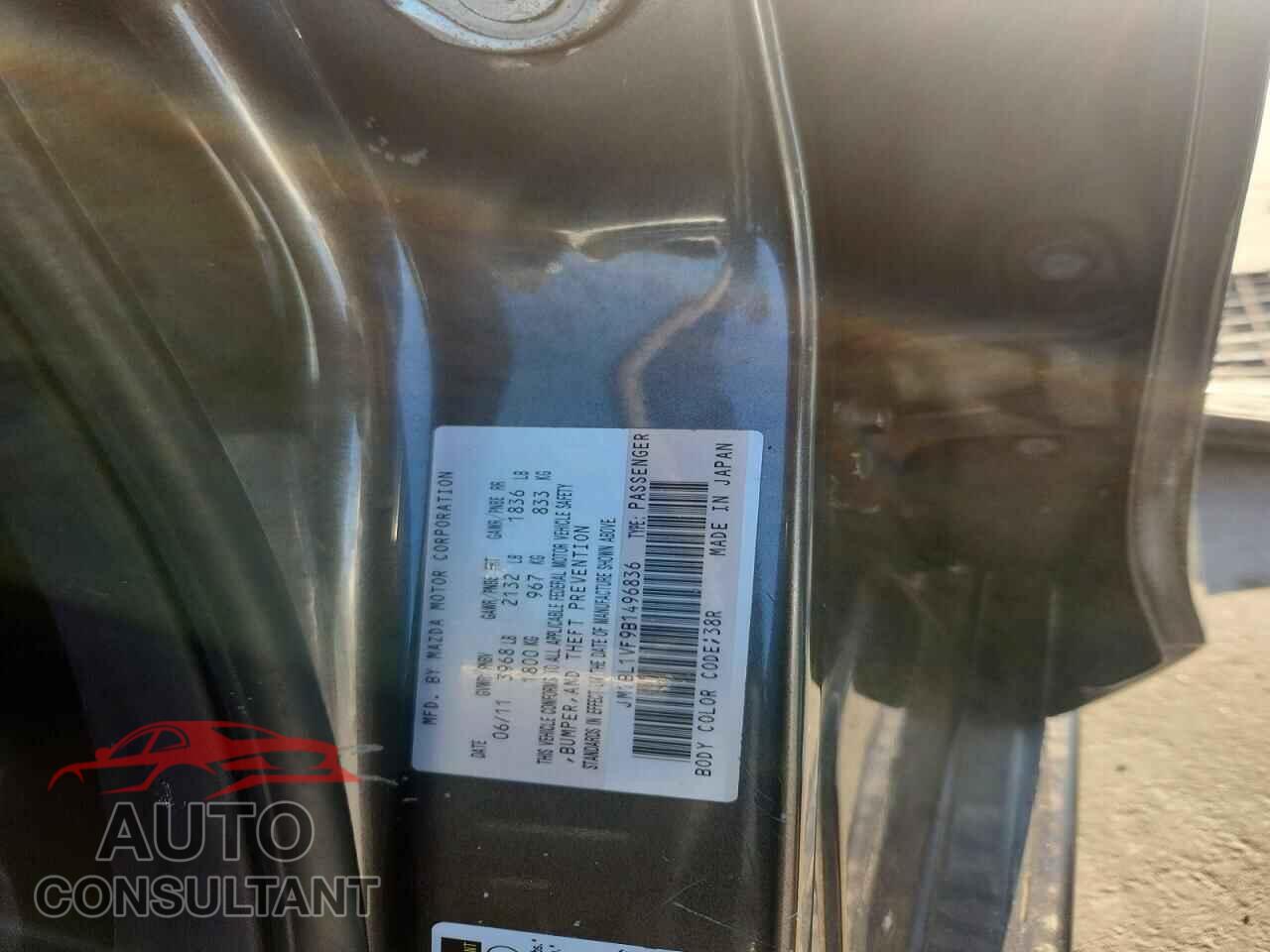 MAZDA 3 2011 - JM1BL1VF9B1496836