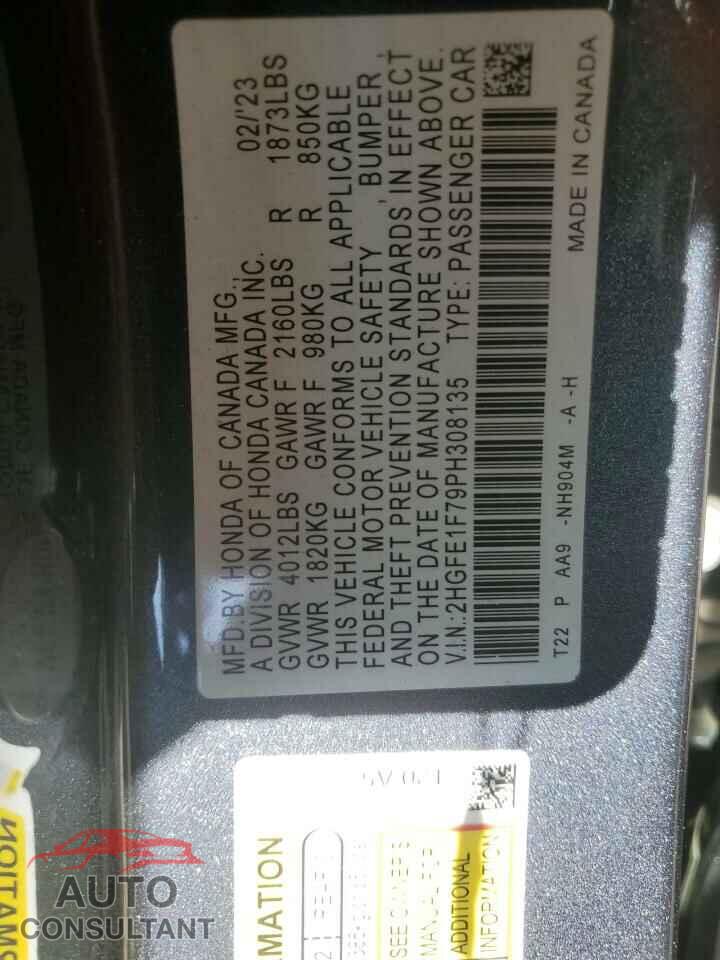 HONDA CIVIC 2023 - 2HGFE1F79PH308135