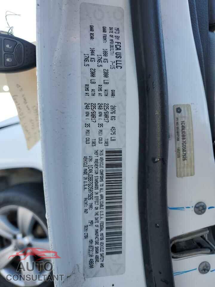 JEEP COMPASS 2016 - 1C4NJDBB7GD507926