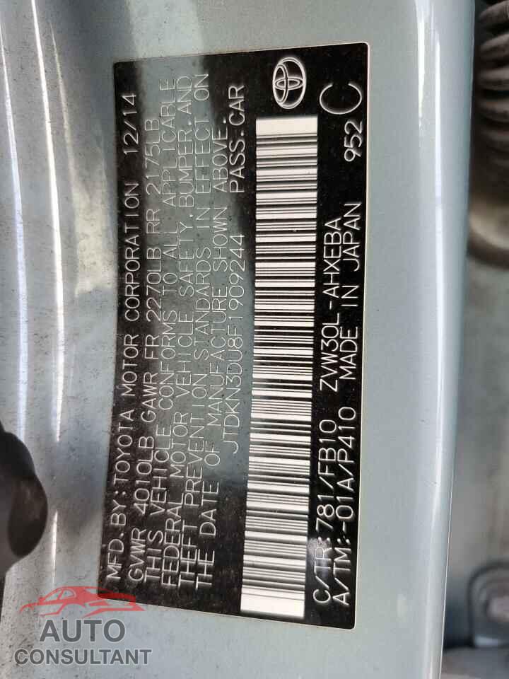 TOYOTA PRIUS 2015 - JTDKN3DU8F1909244