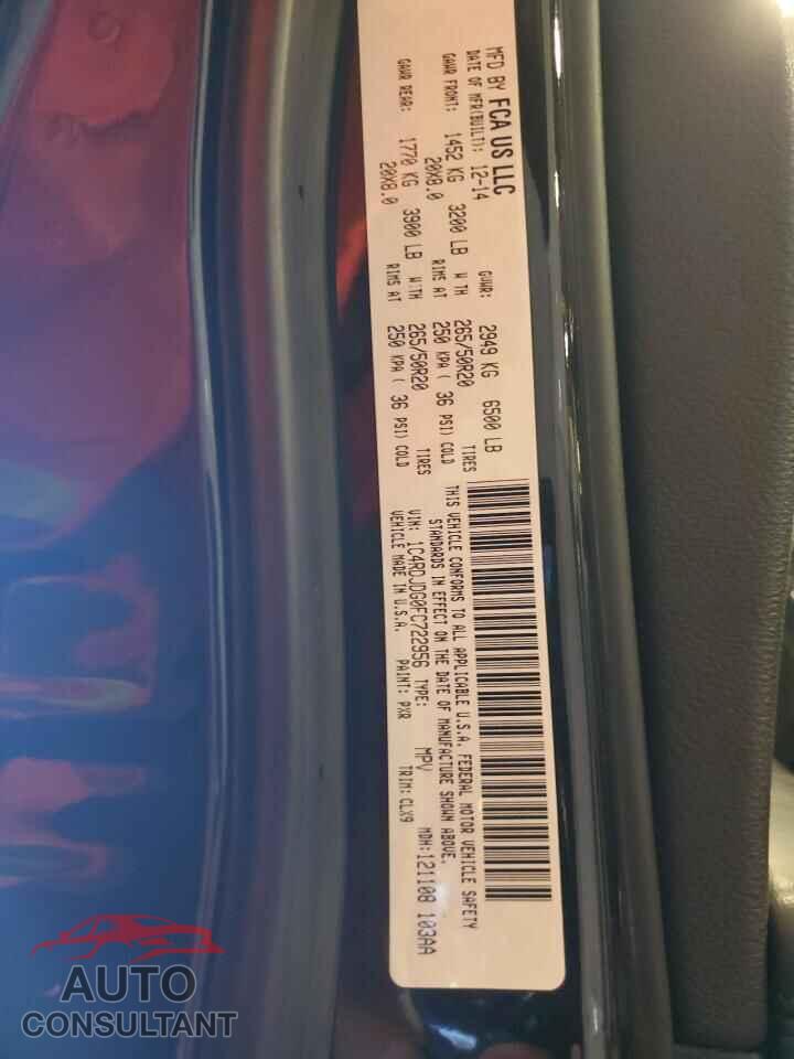 DODGE DURANGO 2015 - 1C4RDJDG0FC722956