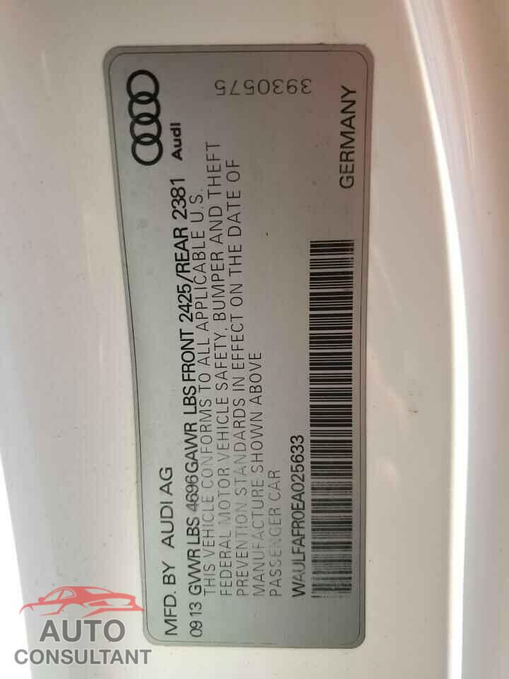 AUDI A5 2014 - WAULFAFR0EA025633