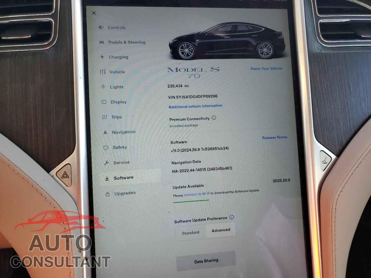 TESLA MODEL S 2013 - 5YJSA1DG4DFP09296