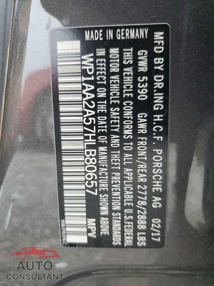 PORSCHE MACAN 2017 - WP1AA2A57HLB80657