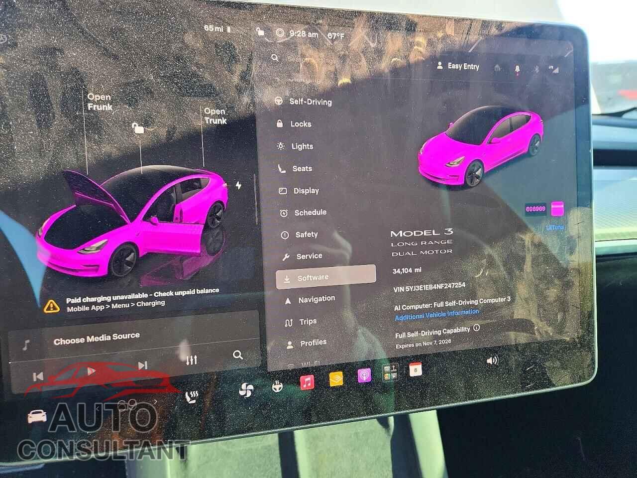 TESLA MODEL 3 2022 - 5YJ3E1EB4NF247254