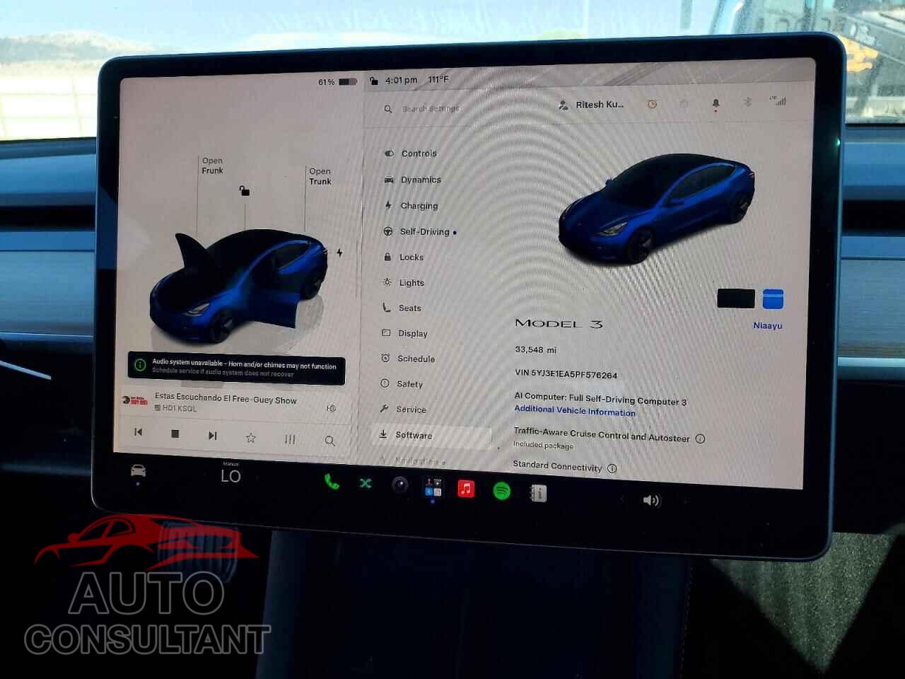 TESLA MODEL 3 2023 - 5YJ3E1EA5PF576264