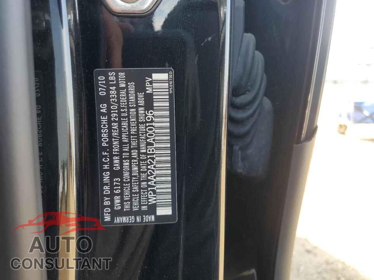 PORSCHE CAYENNE 2011 - WP1AA2A21BLA00196