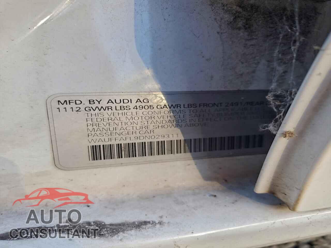 AUDI A4 2013 - WAUFFAFL9DN029311