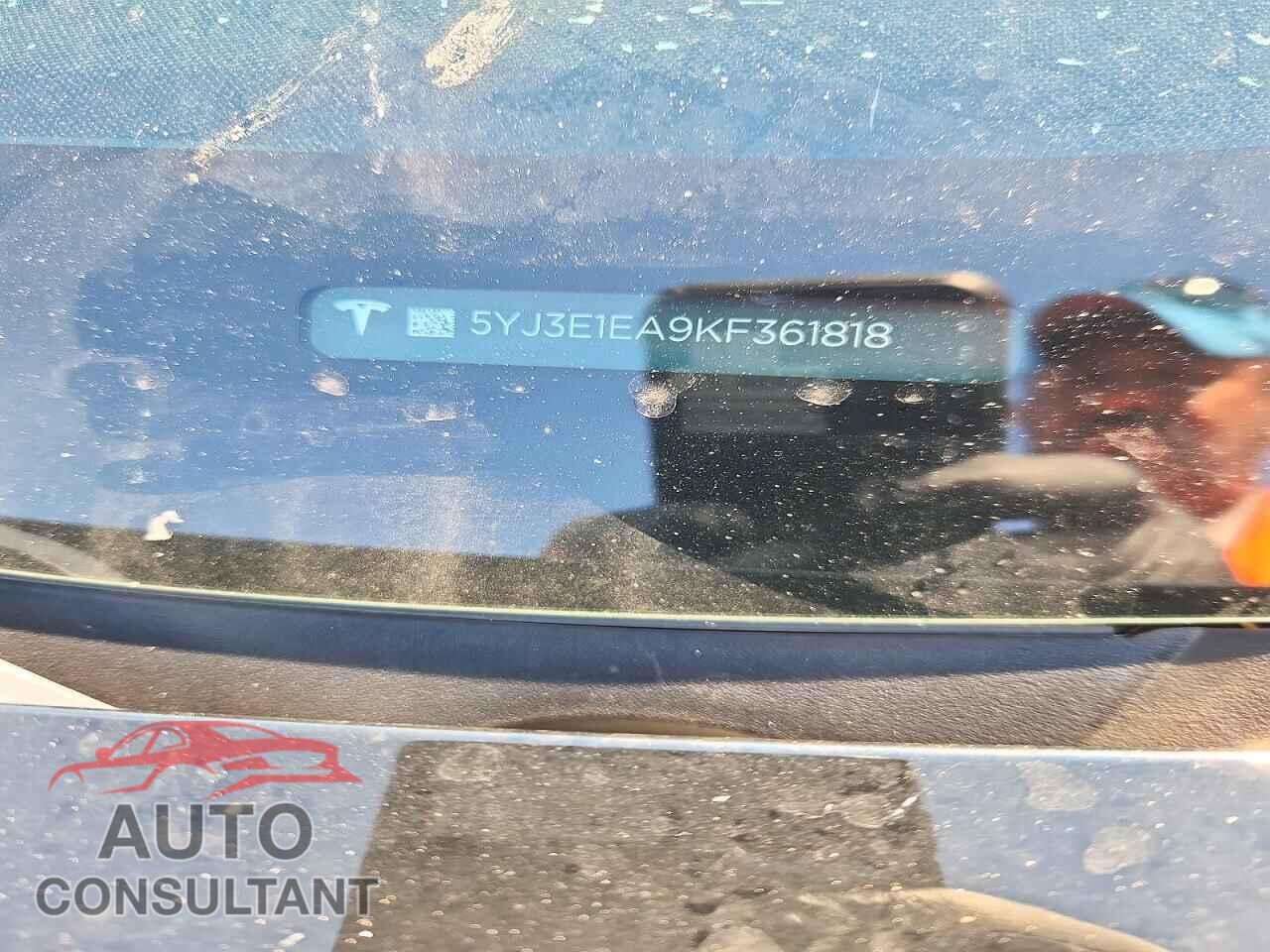 TESLA MODEL 3 2019 - 5YJ3E1EA9KF361818