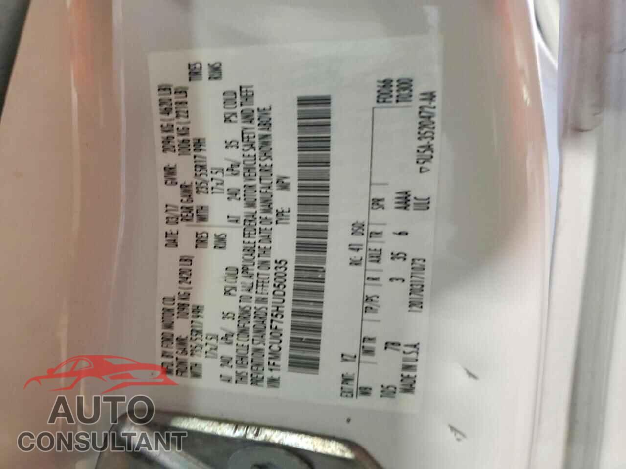 FORD ESCAPE 2017 - 1FMCU0F75HUD50035