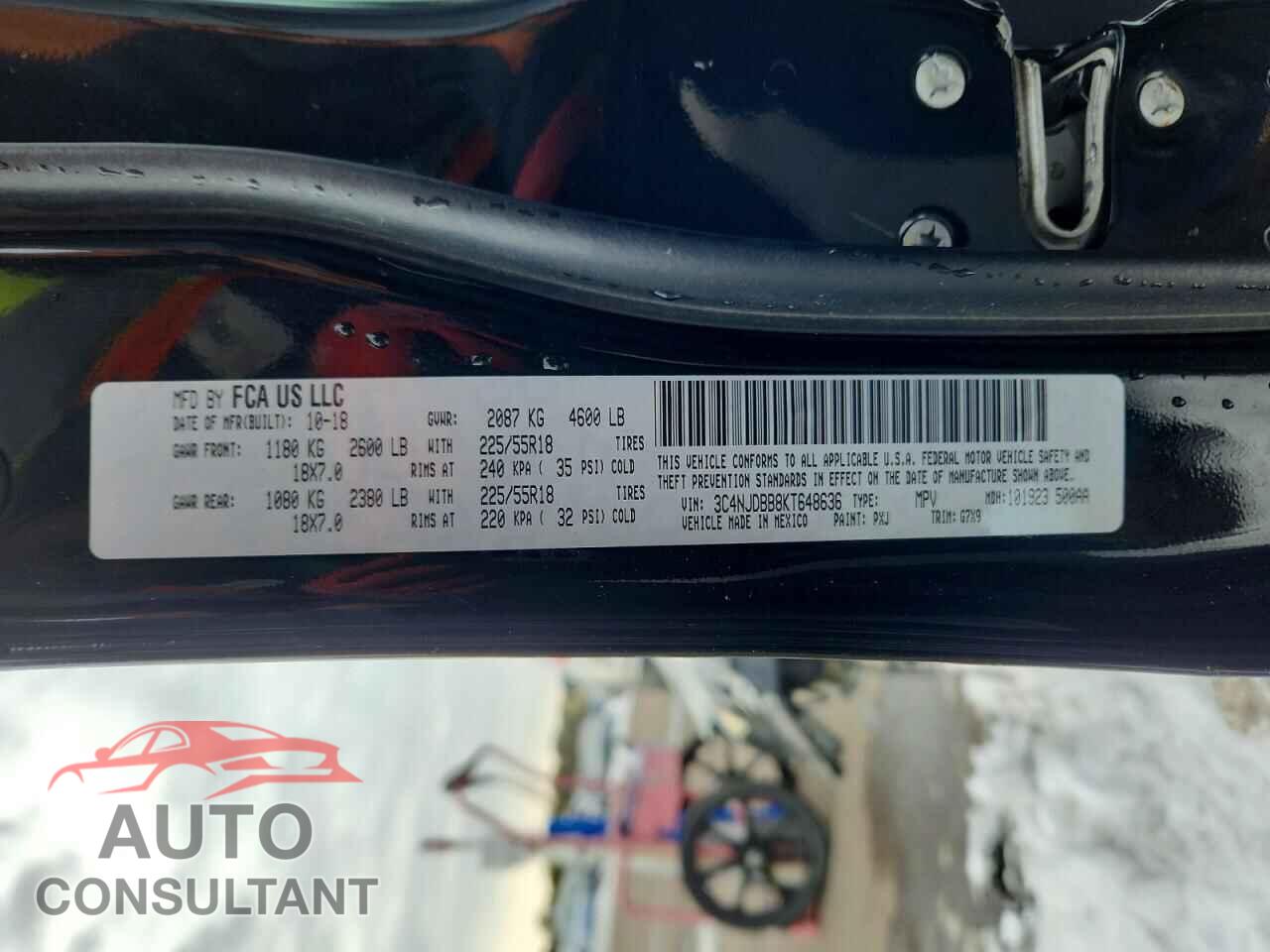 JEEP COMPASS 2019 - 3C4NJDBB8KT648636