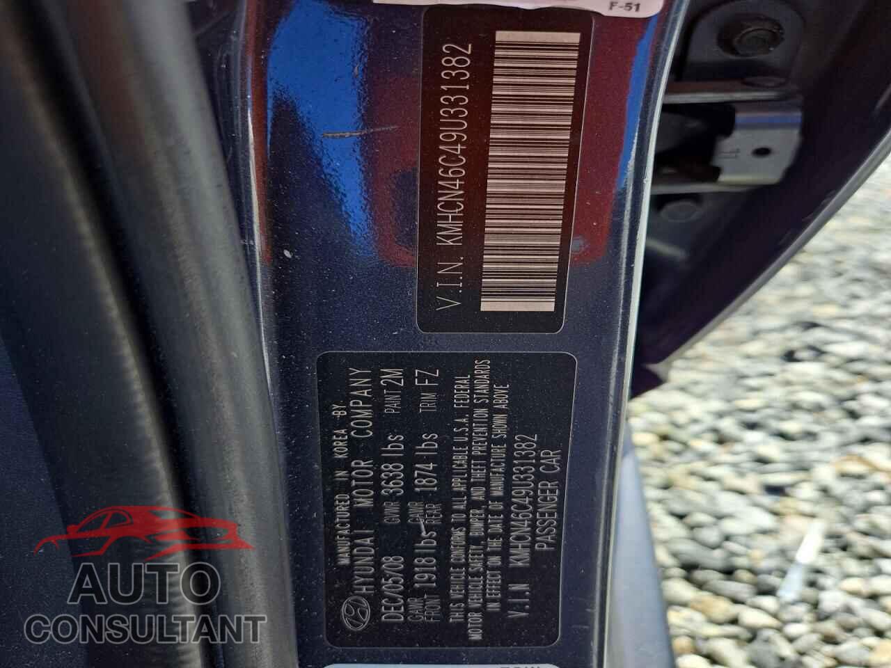HYUNDAI ACCENT 2009 - KMHCN46C49U331382