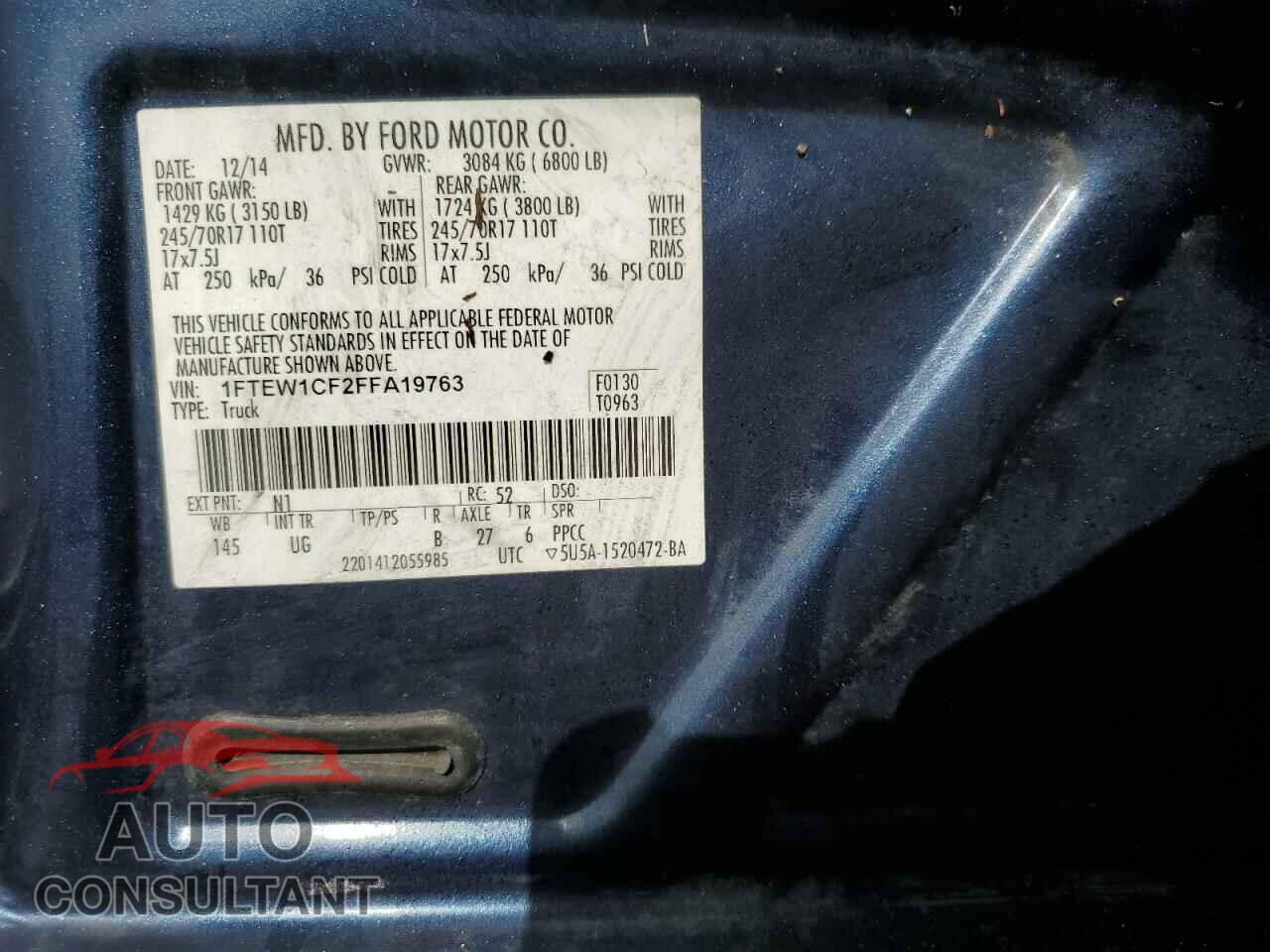 FORD F-150 2015 - 1FTEW1CF2FFA19763