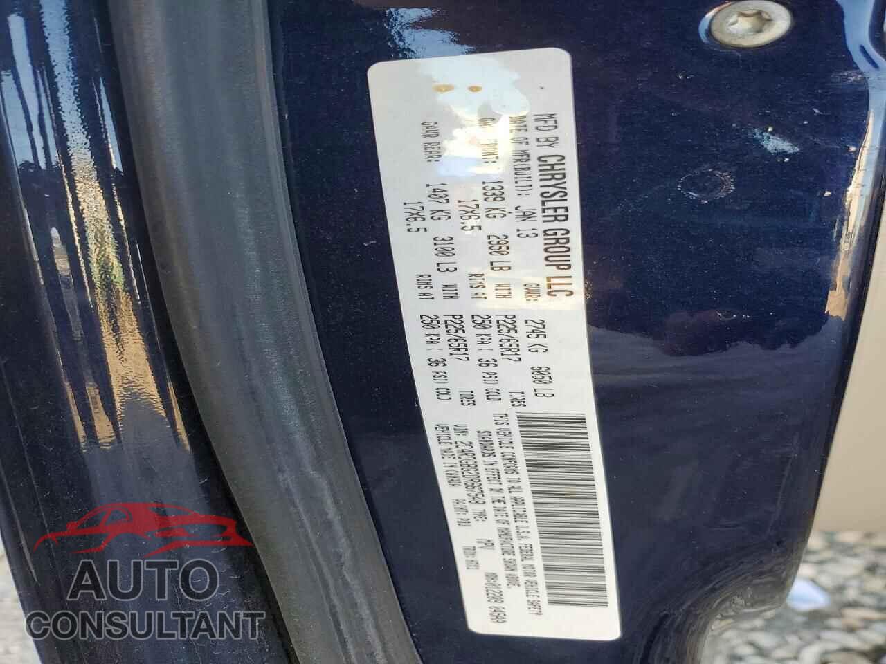 DODGE CARAVAN 2013 - 2C4RDGBG2DR667548