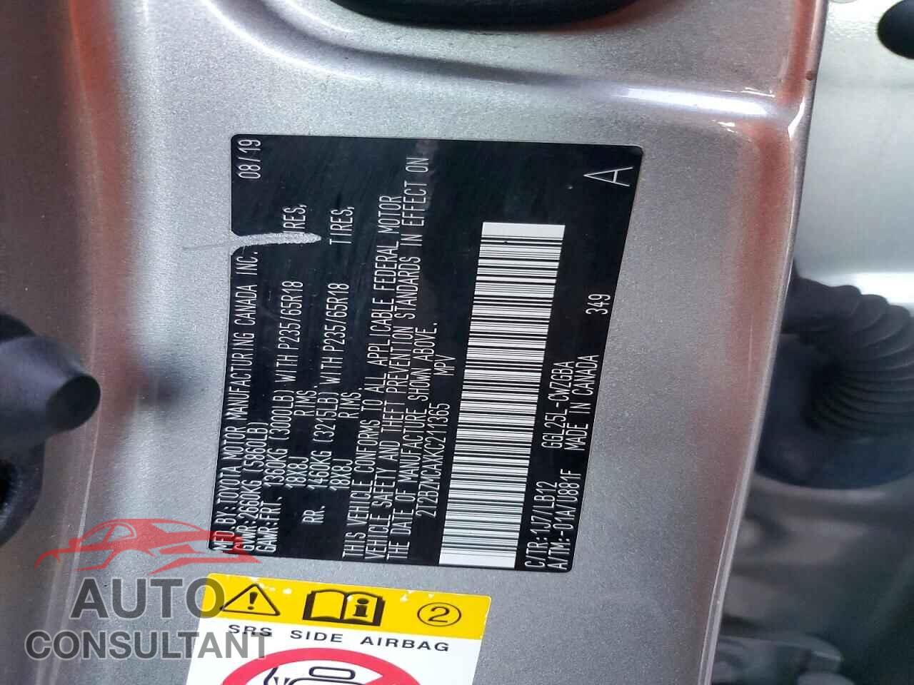 LEXUS RX350 2019 - 2T2BZMCAXKC211365