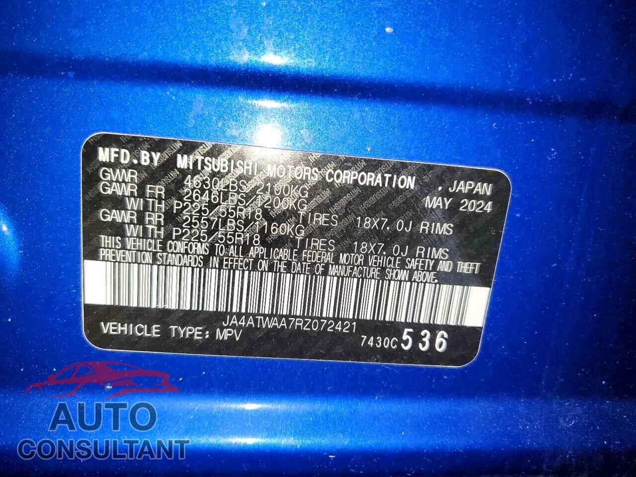 MITSUBISHI ECLIPSE 2024 - JA4ATWAA7RZ072421