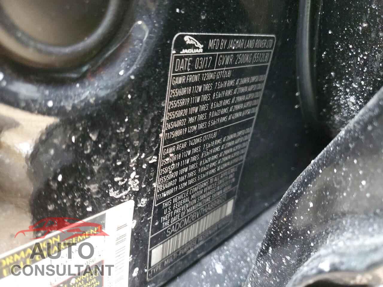 JAGUAR F-PACE 2017 - SADCM2BV7HA899603