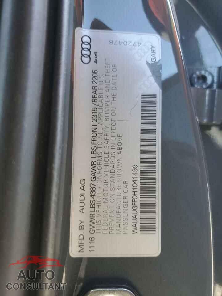 AUDI A3 2017 - WAUAUGFF0H1041499
