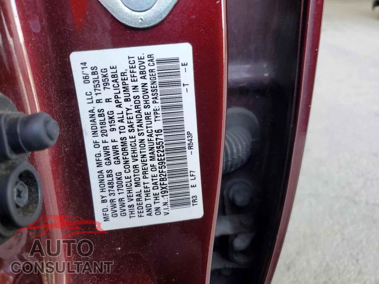 HONDA CIVIC 2014 - 19XFB2F59EE255716