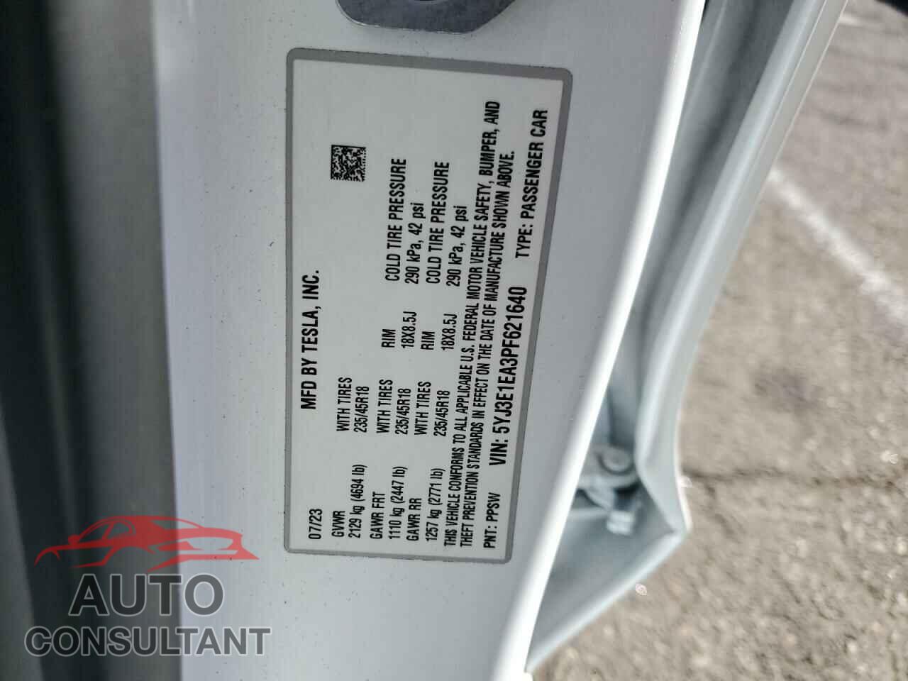 TESLA MODEL 3 2023 - 5YJ3E1EA3PF621640