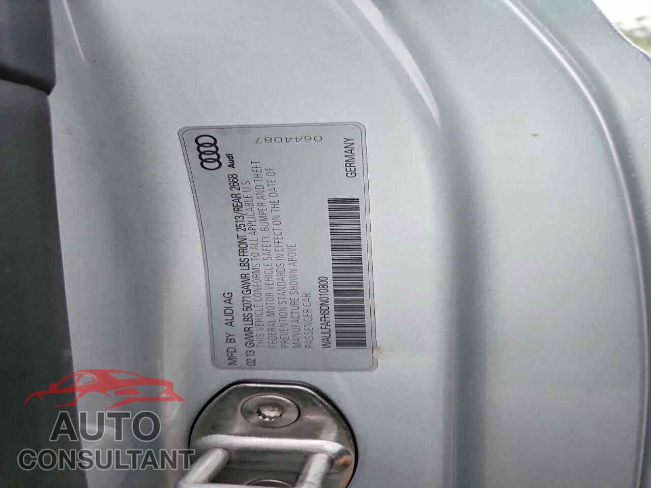 AUDI A5 2013 - WAULFAFH8DN010800