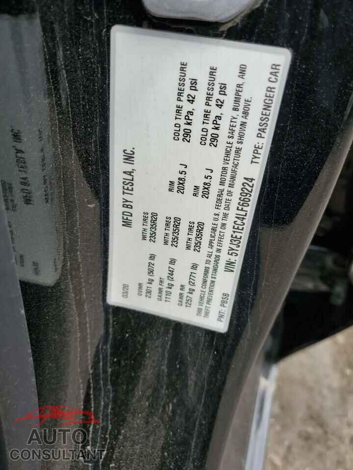 TESLA MODEL 3 2020 - 5YJ3E1EC4LF669224