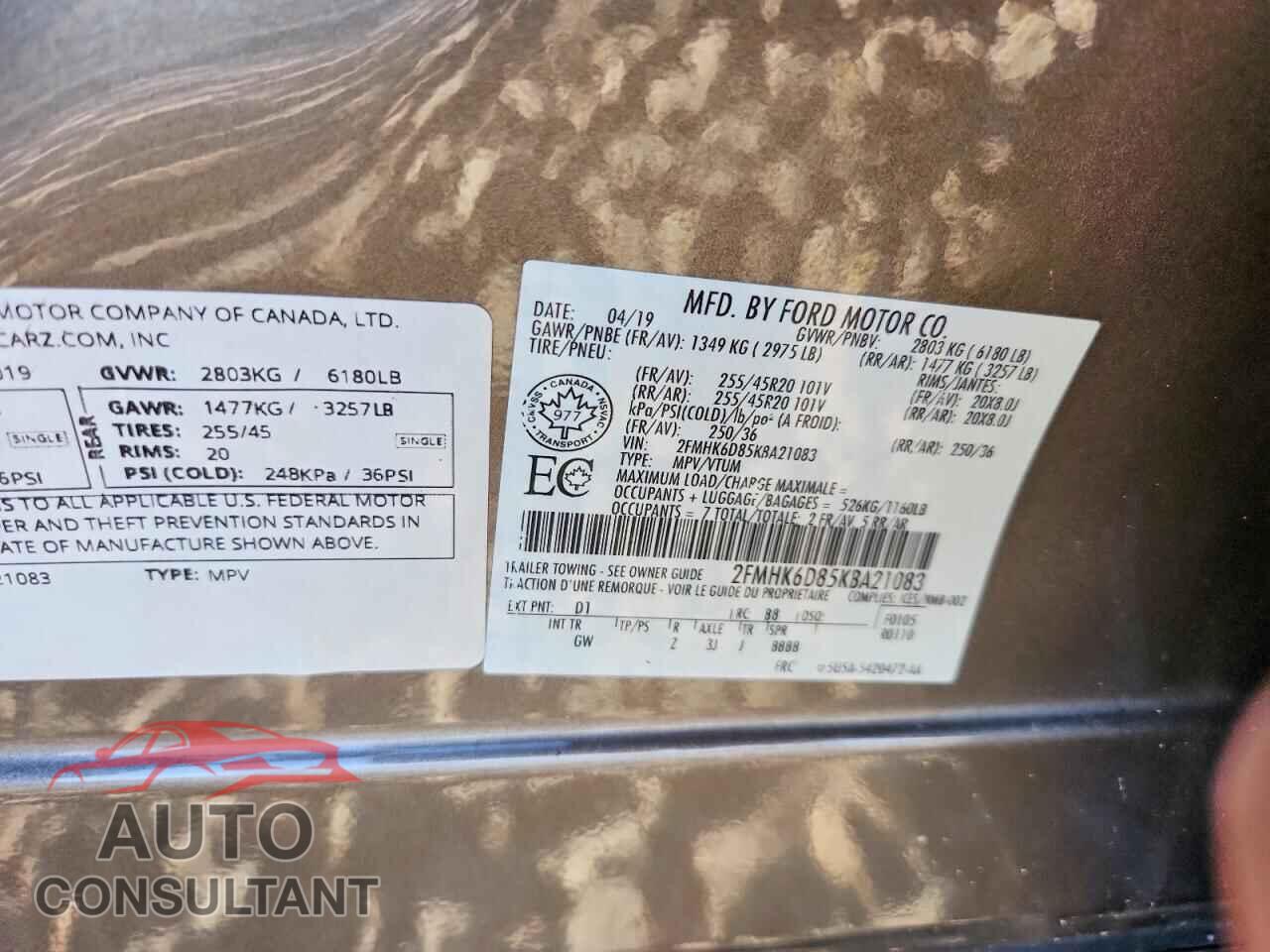 FORD FLEX 2019 - 2FMHK6D85KBA21083
