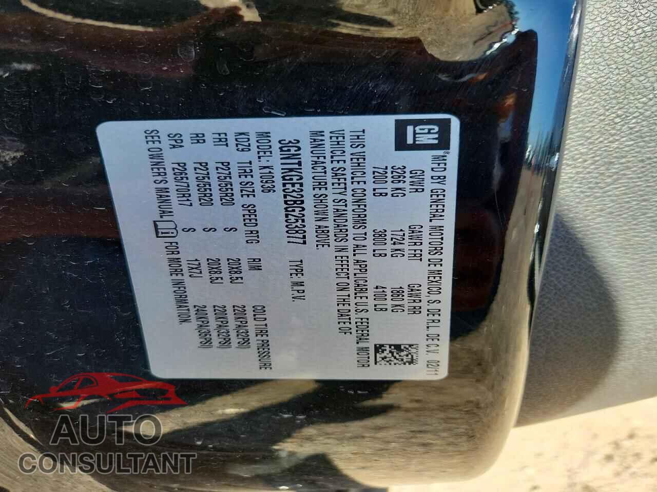 CHEVROLET AVALANCHE 2011 - 3GNTKGE32BG253877