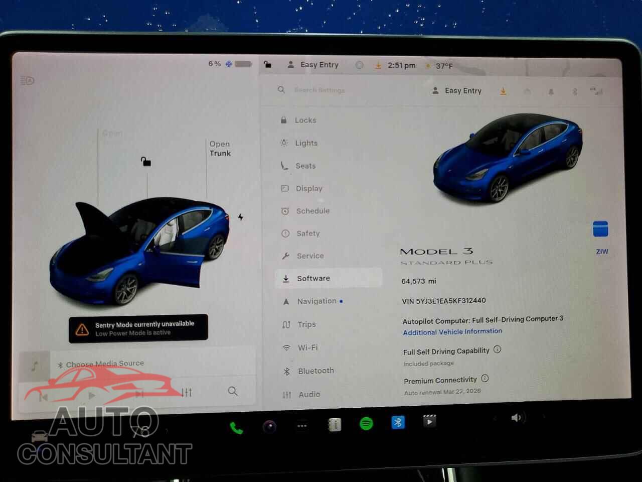 TESLA MODEL 3 2019 - 5YJ3E1EA5KF312440