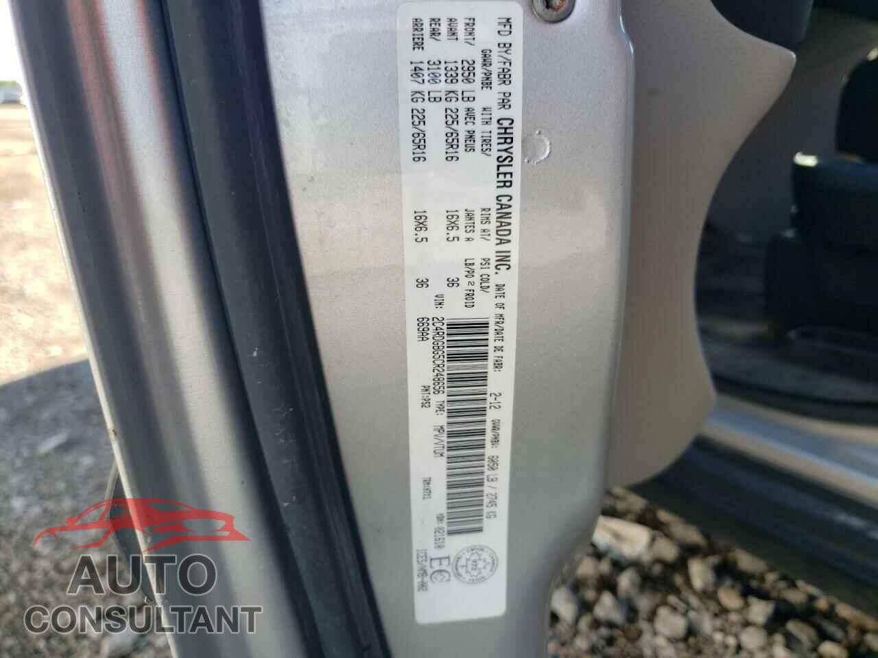 DODGE CARAVAN 2012 - 2C4RDGBG5CR248656