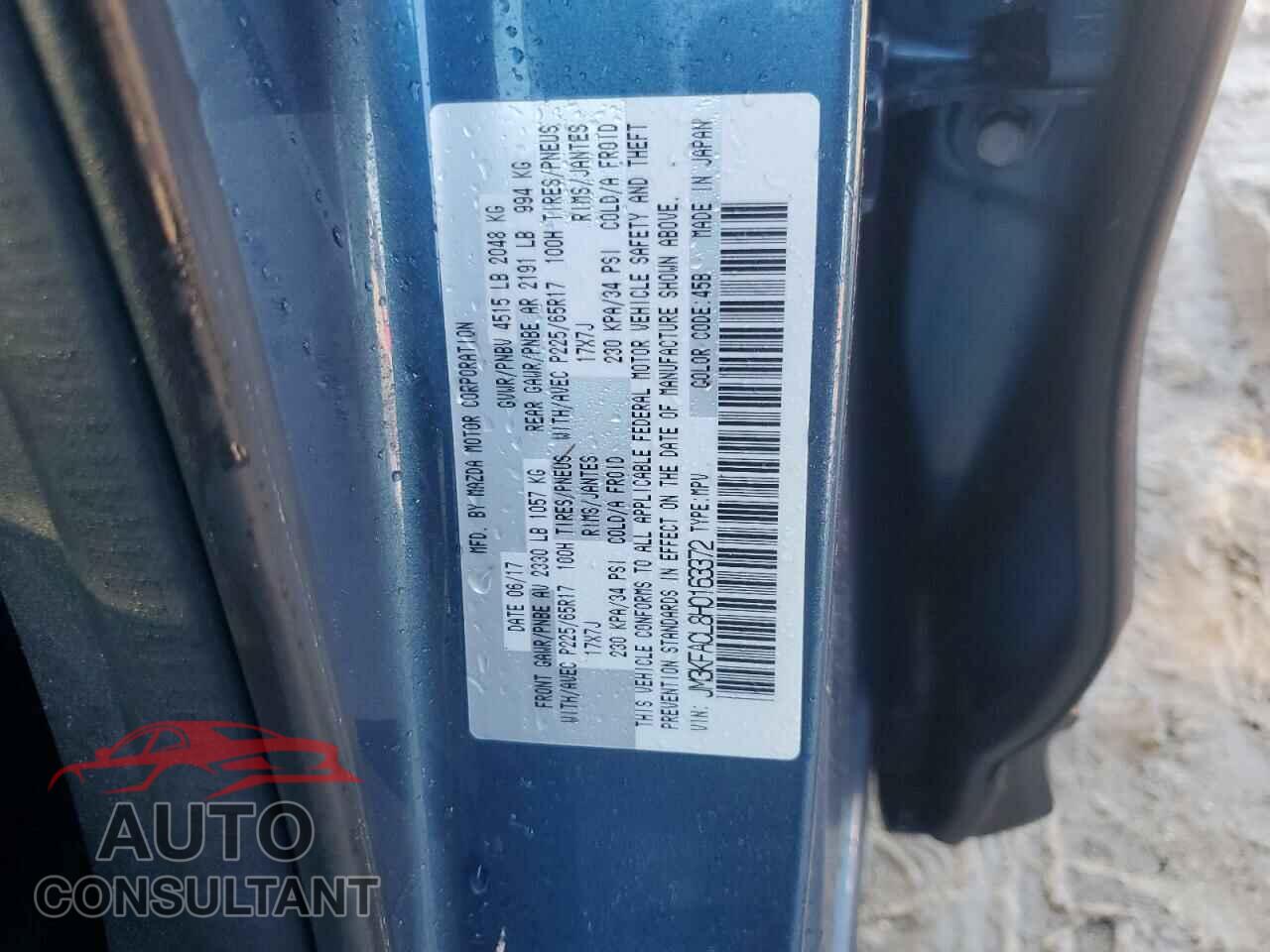 MAZDA CX-5 2017 - JM3KFACL8H0163372