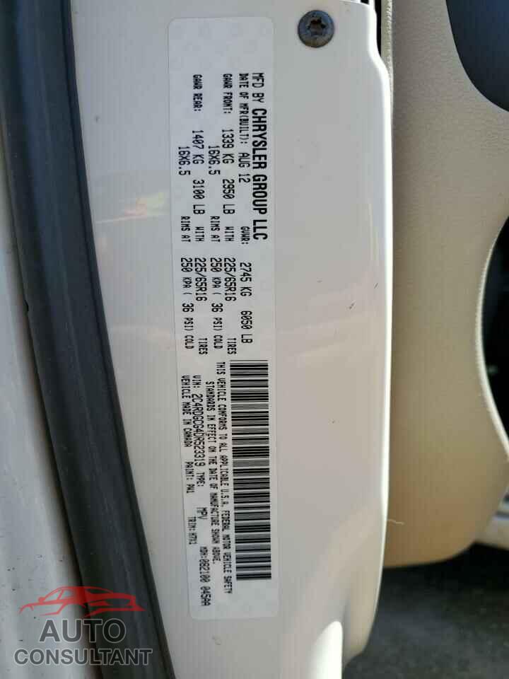 DODGE CARAVAN 2013 - 2C4RDGCG4DR523319
