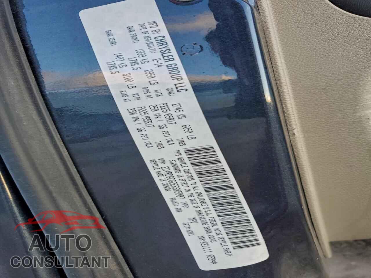 DODGE CARAVAN 2014 - 2C4RDGCG2ER305087