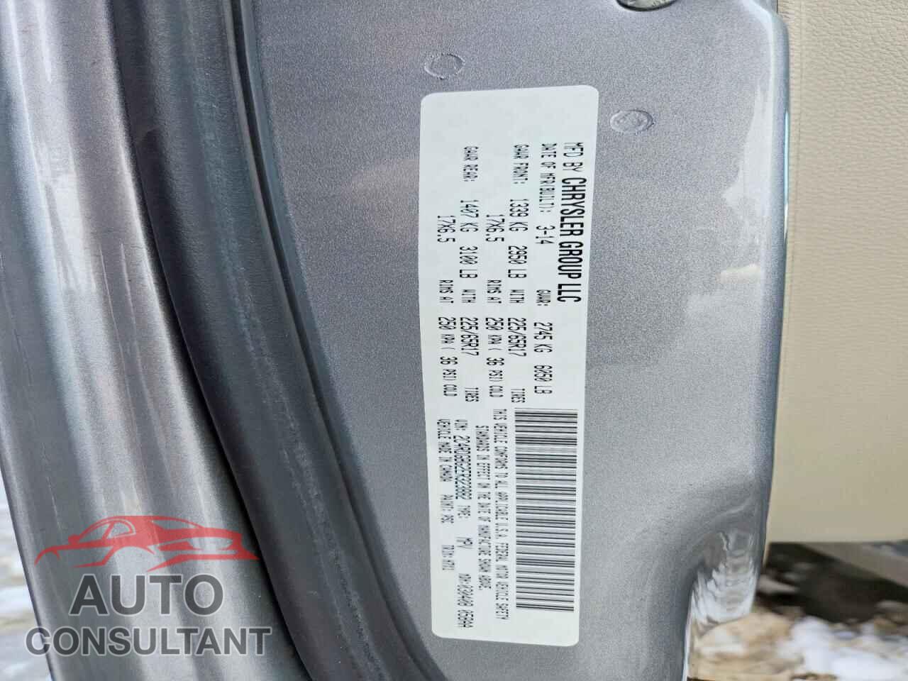 DODGE CARAVAN 2014 - 2C4RDGBG2ER323882