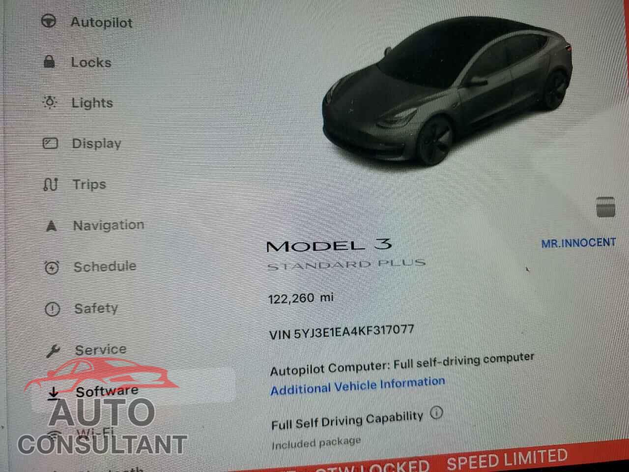 TESLA MODEL 3 2019 - 5YJ3E1EA4KF317077