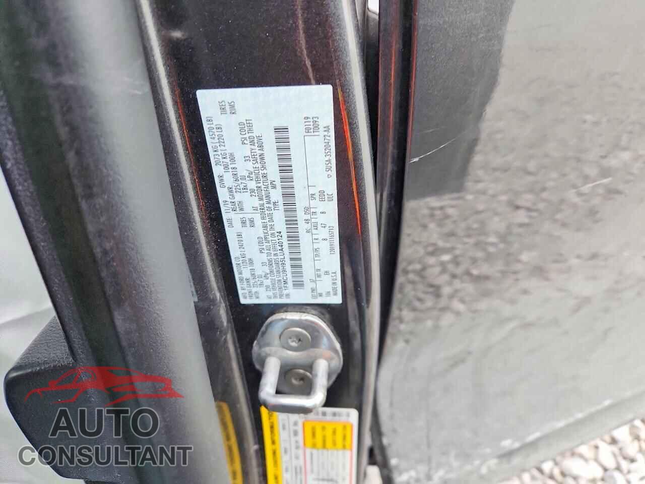 FORD ESCAPE 2020 - 1FMCU9H95LUA40124
