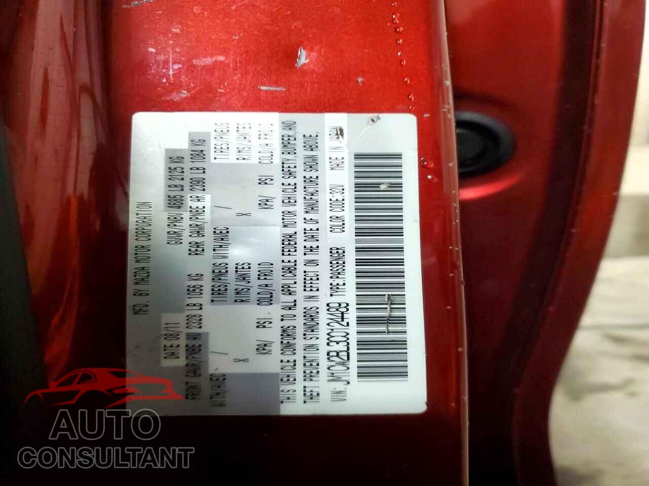 MAZDA 5 2012 - JM1CW2BL3C0124489