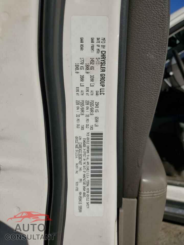 DODGE DURANGO 2011 - 1D4RE4GG1BC667487
