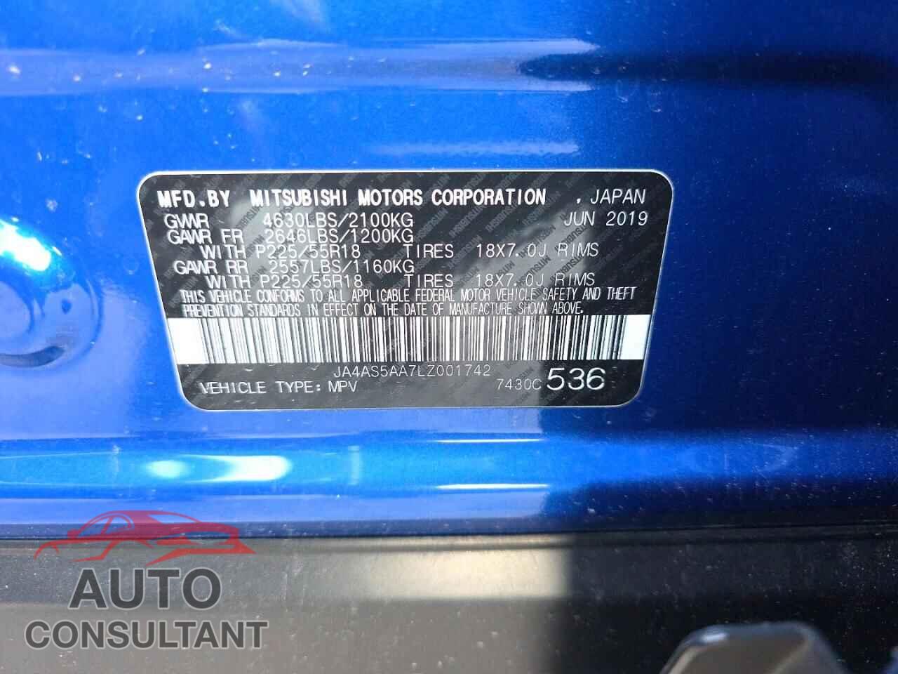 MITSUBISHI ECLIPSE 2020 - JA4AS5AA7LZ001742