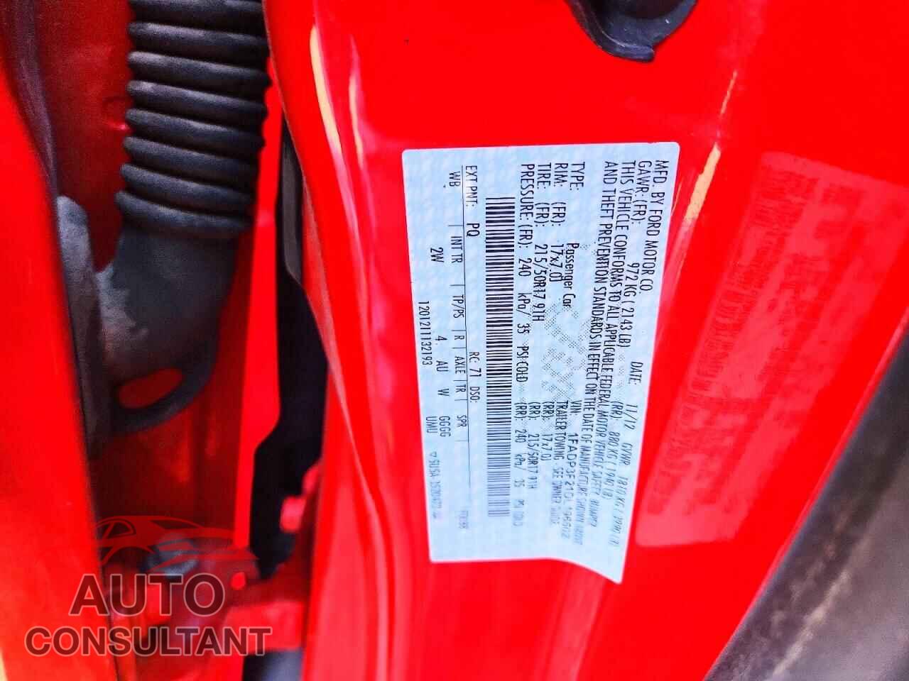 FORD FOCUS 2013 - 1FADP3F21DL196502