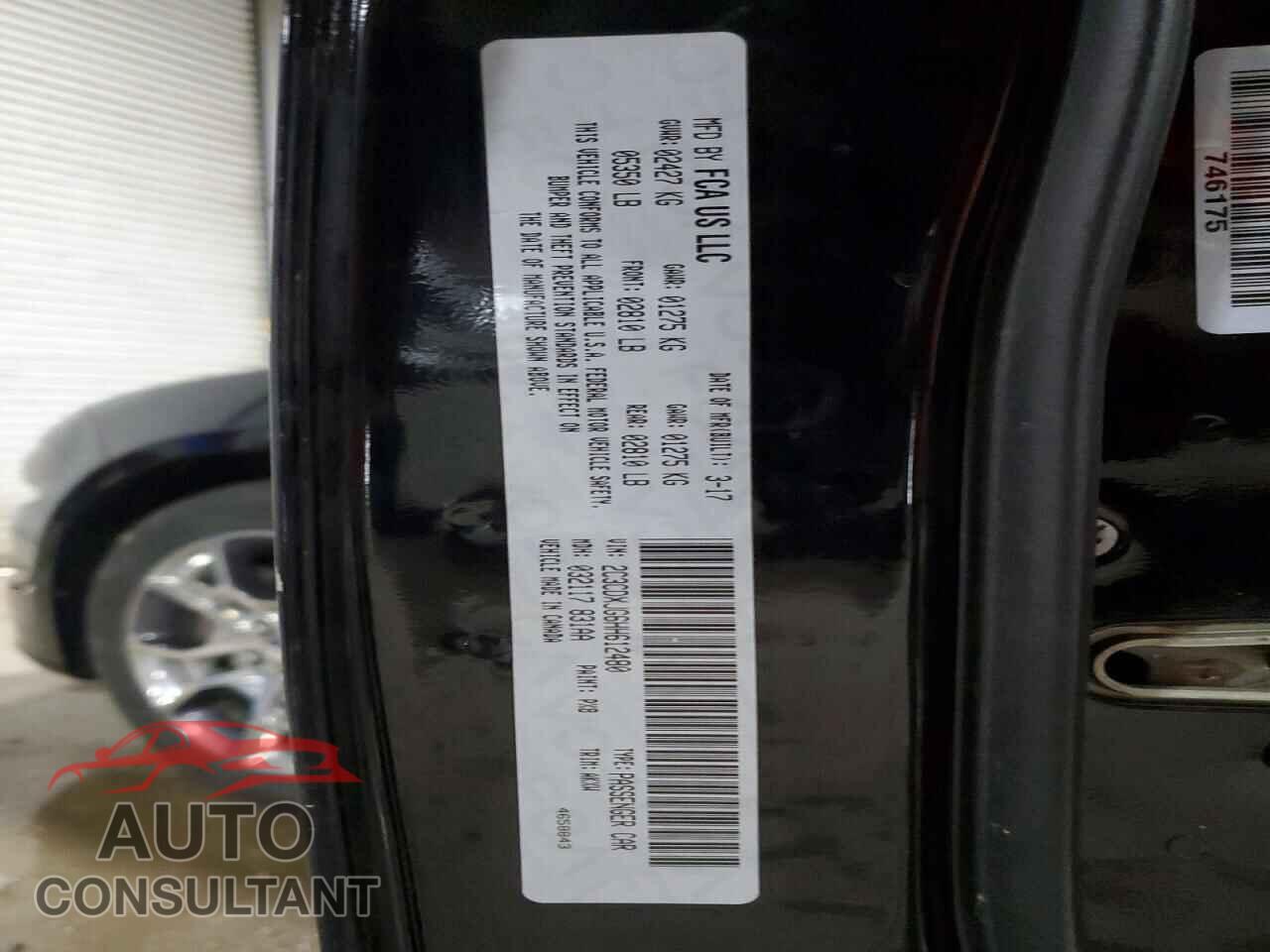 DODGE CHARGER 2017 - 2C3CDXJG6HH612480